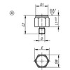 Kipp 14 X 22mm, Positioning Feet w/External Thread, Style A, Steel, K0298.110 (Qty. 1)