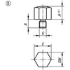 Kipp M12 X 15mm Positioning Feet w/External Thread, Style B K0298.215 (1/Pkg.)