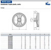Kipp 346 mm x 20 mm ID 2-Spoke Handwheel, Plastic (Qty. 1) K0725.0345X20