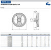 Kipp 129 mm x .312" ID 2-Spoke Handwheel, Plastic (Qty. 1) K0725.0130XCN