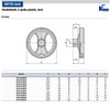 Kipp 252 mm x .625" ID 2-Spoke Handwheel, Plastic (Qty. 1) K0725.0250XCQ