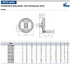 Kipp 129 mm x 12 mm ID 2-Spoke Handwheel with Revolving Grip, Plastic (Qty. 1) K0725.4130X12