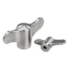 Kipp 3/8-16 x 75 mm Wing Grips, All Stainless Steel Blasted, Internal Thread (Qty. 1), K0273.2A41