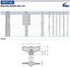 Kipp 1/4-20 x 38 mm Wing Grips, All Stainless Steel Blasted, Internal Thread (Qty. 1), K0273.9A21