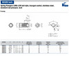 Kipp 3/8"-16 Spring Plungers, LONG-LOK, Ball Style, Hexagon Socket, Stainless Steel, Standard End Pressure (Qty. 1), K0326.A4