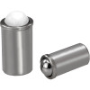 Kipp 8 mm Spring Plungers, Push Fit Extended, Stainless Steel/Ball POM (10/Pkg.), K0333.408