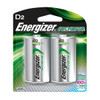 Energizer Recharge D Batteries, 2500 mAh (2/Pkg.)