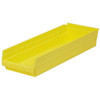 Shelf Bins, 23 5/8"L x 4"H x 4 1/8"W, Yellow