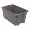 Nest & Stack Tote, 18"L x 6"H x 11"W, Gray