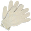 MCR Heavy-Weight String Knit Gloves (100% Cotton, Hemmed) Natural (12 Pair)