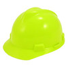MSA V-Gard Hard Hat, Slotted Cap w/ Fas-Trac III Suspension, Hi-Viz Yellow-Green #10061512