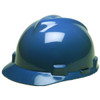 MSA Safety V-Gard Standard Slotted Cap w/ Fas-Trac Suspension, Dark Blue