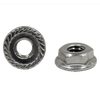 1/2"-13 Hex Flange Lock Nuts Serrated 316 Stainless Steel (700/Bulk Pkg.)