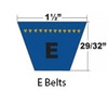 E102 Dura-Prime Classical Wrapped V-Belt, E 1-1/2 x 108in OC (1/Pkg.)