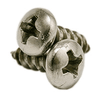 #12 x 1" Phillips Pan Head Self Tapping Screws Type A, 316 Stainless Steel (500/Pkg.)