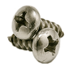#14 x 1-1/4" Phillips Pan Head Self Tapping Screws Type A, 316 Stainless Steel (1000/Bulk Pkg.)