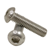 M4-0.70 x 6 mm Fully Threaded Button Socket Head Cap Screw, 316 Stainless Steel (A4) (100/Pkg.)