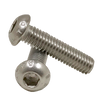 M6-1.00 x 16 mm Fully Threaded Button Socket Head Cap Screw, 316 Stainless Steel (A4) (100/Pkg.)