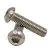 M6-1.00 x 35 mm Fully Threaded Button Socket Head Cap Screw, 316 Stainless Steel (A4) (100/Pkg.)