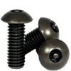 #8-32 x 1/4" (FT) Button Head Socket Cap Tamper Resistant Screw with Pin, Alloy Black Oxide (100/Pkg.)