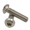 M8-1.25 x 25 mm Fully Threaded Button Socket Head Cap Screw, 316 Stainless Steel (A4) (1000/Bulk Pkg.)