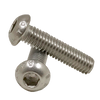 M6-1.00 x 20 mm Fully Threaded Button Socket Head Cap Screw, 316 Stainless Steel (A4) (2500/Bulk Pkg.)