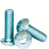 M3-0.50 x 25 mm Fully Threaded Button Socket Head Cap Screw 12.9 ISO 7380 Mechanical Zinc CR+3 (2500/Bulk Pkg.)
