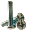 3/8"-16 x 2" (Fully Threaded) Machine Screws Round Head Phillips/Slotted Combo Zinc Cr+3 (100/Pkg.)