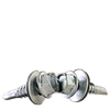 #12-14 x 1 1/4" Self Drilling Screws Hex Washer Head Unslotted W/ Bonded Washer Zinc Cr+3 (100/Pkg.)