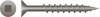 #9 x 2-1/2" Square Drive Flat Head Particle Board Screws Plain & Lubed (2,500/Bulk Pkg.)