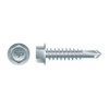 #12-14 x 1-1/2" Unslotted Indented Hex Washer Head Screw, #3 Point, Zinc Plated (3000/Bulk Pkg)