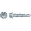 #14-14 x 1-1/4" Unslotted Indented Hex Washer Head Screw, #3 Point, Zinc Plated (2000/Bulk Pkg)