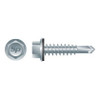 #12-14 x 1-1/4" Unslotted Indented Hex Washer Head Screw, #3 Point, Zinc w/Bonded NEO-EPDM Washer (2500/Bulk Pkg.)