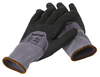 LARGE Black Nitrile / Gray Liner With Palm Dots Proferred Industrial Gloves (Pkg/6)
