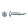 #6-20 x 1" Phillips Pan Head Self-Drilling Screw, #2 Point, Zinc Plated (10000/Bulk Pkg)