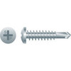 #10-16 x 5/8" Phillips Pan Head Self-Drilling Screw, #2 Point, Zinc Plated (10000/Bulk Pkg)