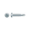 #10-16 x 1-1/2" Phillips Pan Head Self-Drilling Screw, #3 Point, Zinc Plated (4000/Bulk Pkg)