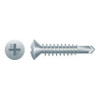 #8-18 x 1-1/4" Phillips Oval Head Self-Drilling Screw, #2 Zinc Plated (6000/Bulk Pkg)