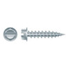 #10 x 1-1/2" Slotted Indented Hex Washer Head Self-Piercing Screws Zinc Plated, 1/4" AF, Hi-Head (3000/Bulk Pkg)