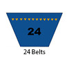 Dura-Prime Auto Wedge Automotive V Belt 24 0.75 x 62.64in OC (1/Pkg.)