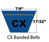 Dura-Extreme Band Classical Cogged Classical V-Belts 15 0.44 x 23.07in OC (1/Pkg.)