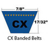 Dura-Extreme Band Classical Cogged Classical V-Belts 15 0.44 x 23.57in OC (1/Pkg.)