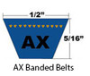 Dura-Extreme Band Classical Cogged Classical V-Belts 15 0.50 x 100in OC (1/Pkg.)