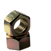 1"-8 Finished Hex Nut, Grade 2, Coarse, Low Carbon Steel , Zinc-Yellow (25/Pkg.)