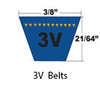 Dura-Prime Wedge Wrapped V-Belt 3V 3/8 x 74in OC (1/Pkg.)