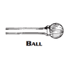 BALL SHAPE CARBIDE BURR SD-42 DOUBLE CUT 1/8 BALL x 1/8 (1/Pc.)
