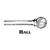 BALL SHAPE CARBIDE BURR SD-14 DOUBLE CUT 3/16 BALL x 1/4 (1/Pc.)