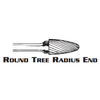 ROUND TREE RADIUS END CARBIDE BURR SF-1 DOUBLE CUT 1/4 x 5/8 x 1/4 (1/Pc.)