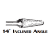 14? INCLINED ANGLE CARBIDE BURR SL-4 ALUMINUM CUT 1/2 x 1-1/8 x 1/4 (1/Pc.)