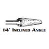 14? INCLINED ANGLE CARBIDE BURR SL-6 ALUMINUM CUT 5/8 x 1-5/16 x 1/4 (1/Pc.)